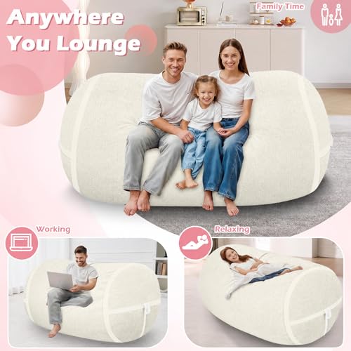 Image of 6FT Bean Bag Chair 6'Giant Bean Bag Chairs with Adults, Large Beanbag Chair