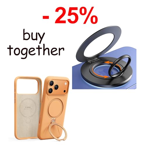 TORRAS Magnetic Stand Case & Magnetic Phone Grip Ring Holder Kickstand