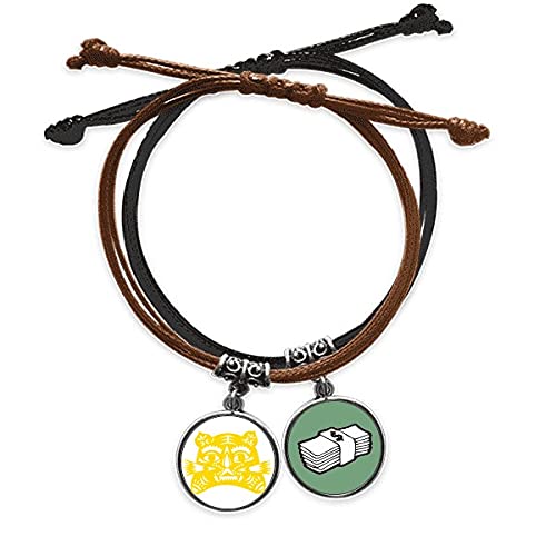 Pulsera de Cuero de Dinero del Tigre Evita Alergias en tu Muñeca
