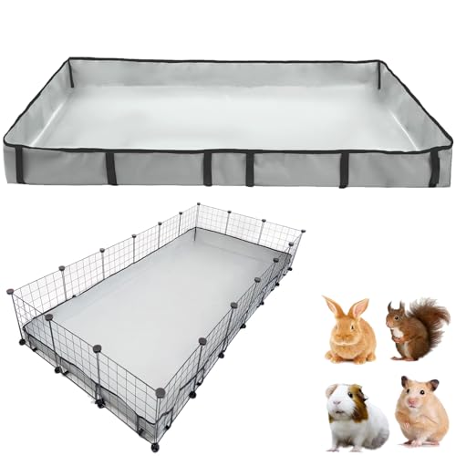 Guinea Pig Cage Liner Tarp Bottom Waterproof and Washable Base Also for Rabbits, Bunny, Chinchesillas, Hedgehog, Ferrets and Other Small Animals(36x72 inches)