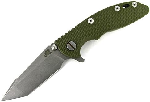 Hinderer Knives XM-18 3.0" Harpoon Tanto Flipper Knife OD G-10 / Titanium Working Finish