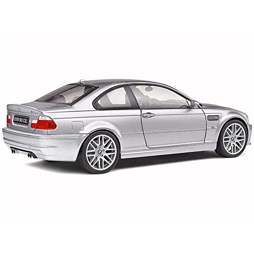 Solido 1:18 2003 BMW E46 CSL Coupe Gris Plateado miniatura 3