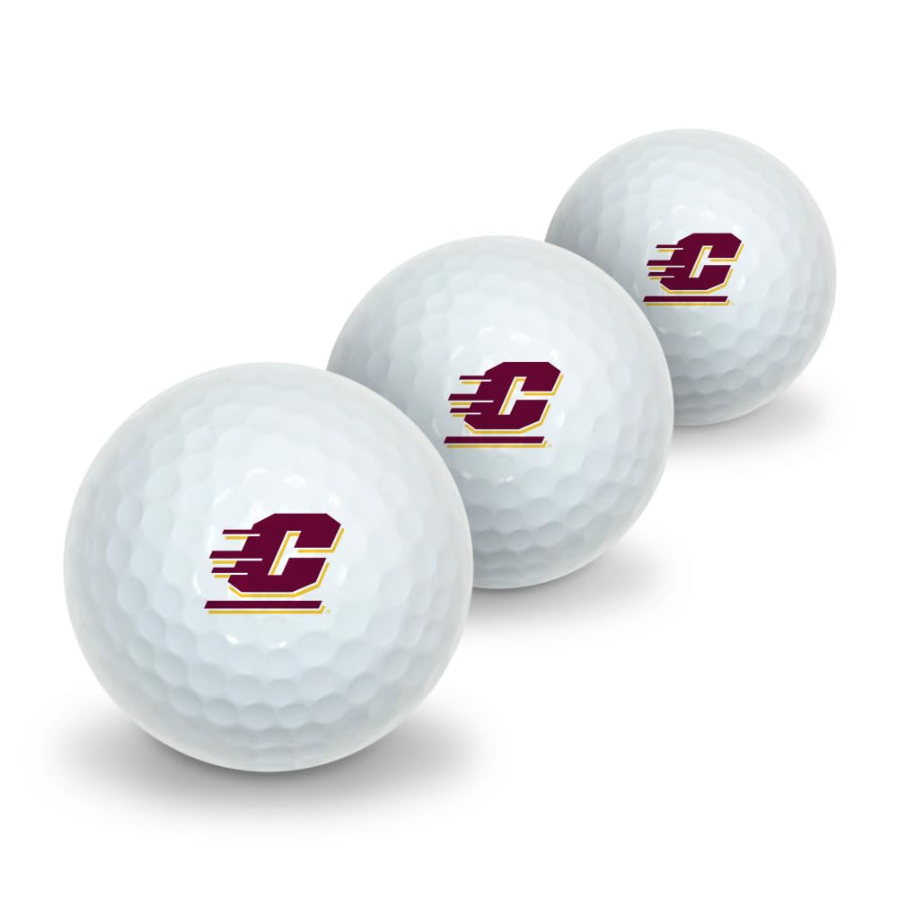 GRAPHICS & MORE Central Michigan University Novelty Golf Balls 3 Pack