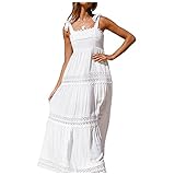 vestidos una sola manga larga ❥❥Paquete: 1 * Vestido Blanco Largo de Verano. Se recomienda lavar a mano por separado en agua fría.
