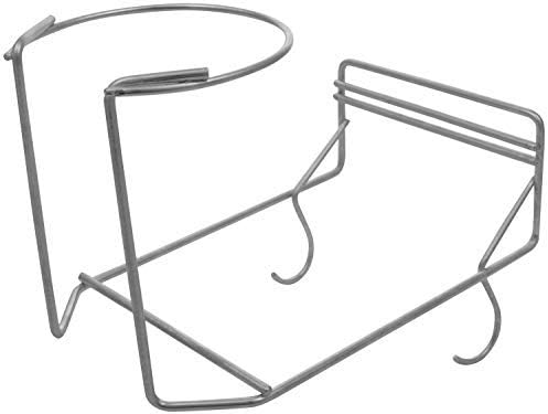 Wall-Mounted Stainless Steel Helmet Stand with Hooks | Rust-Resistant Helmet Holder for Motorcycles | Hanging Storage for Jackets & Keys