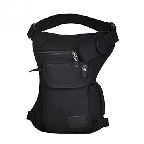 AYKANING Sacoche Moto Jambe,Moto Drop Leg Bag Sac de Jambe en Toile for Hommes, Sac de Taille, Sac de Pantalon, Sac de Hanche, Berceau de Voyage Multifonctionnel for Moto, Sac à bandoulière(1)