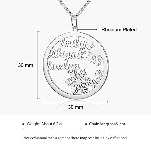 Lorajewel Collana Nome Fiocco di Neve