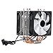 Wentylator Procesora, Chłodnica Powietrza Procesora z 4 Rurkami Cieplnymi, 90mm 3pin RGB Chłodnica Powietrza Procesora Radiator z Wentylatorem dla Intel LGA775/1155/1156 dla(Podwójny wentylator)