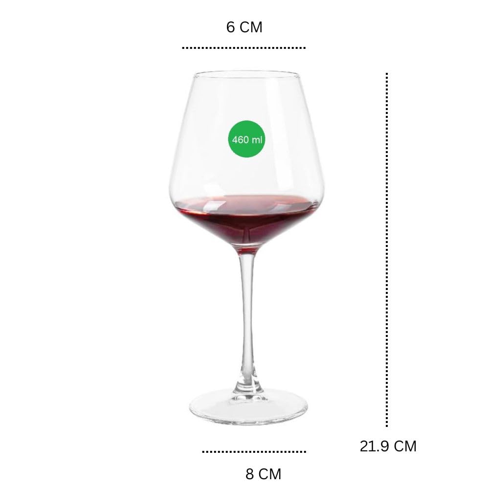 Premium Crystal Wine Goblets - Set of 6 -2