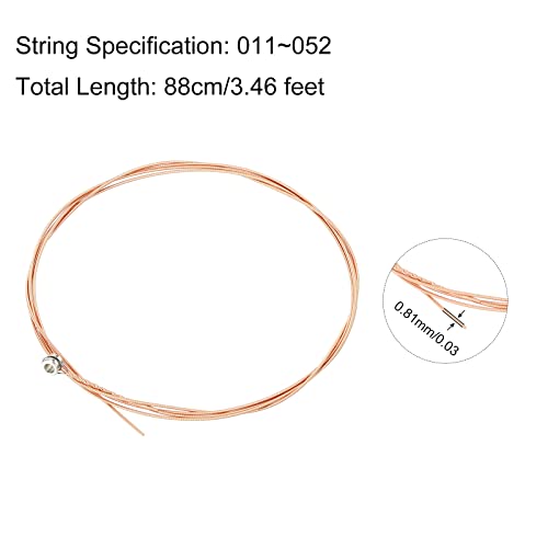 sourcing map Guitare acoustique Cordes, 85cm/2.79ft D-4th Cordes Chaude, Brillantes, Tonalités équilibrées Paquet de 10 - Les Beatles, Paul McCartney, John Lennon, RIngo Starr, George Harrison sourcing map Guitare acoustique Cordes, 85cm/2.79ft D-4th Cordes Chaude, Brillantes, Tonalités équilibrées Paquet de 10 – Image 3