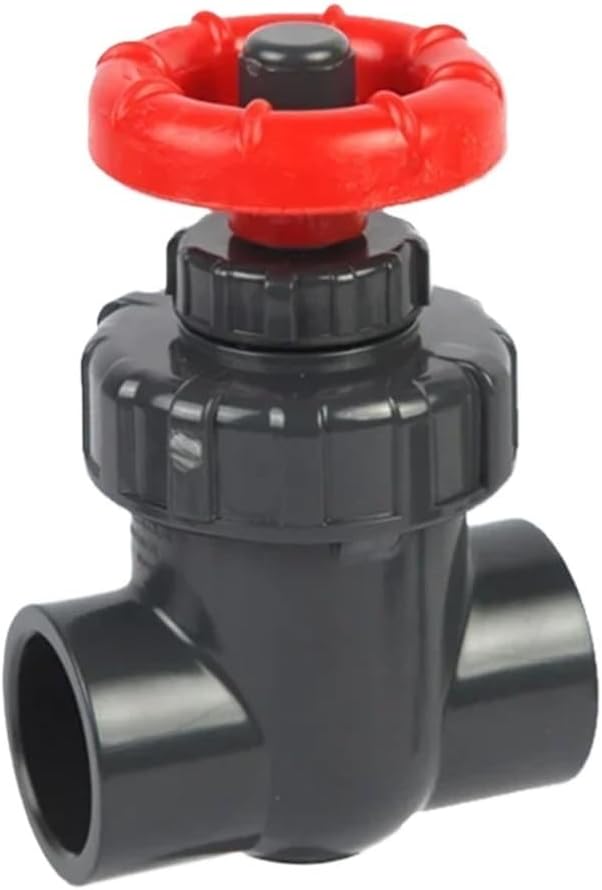 Valve Handwheel Switch 1Pcs UPVC Gate Plastic PVC Flow Control Precision Regulating(32mm,Dark gray)