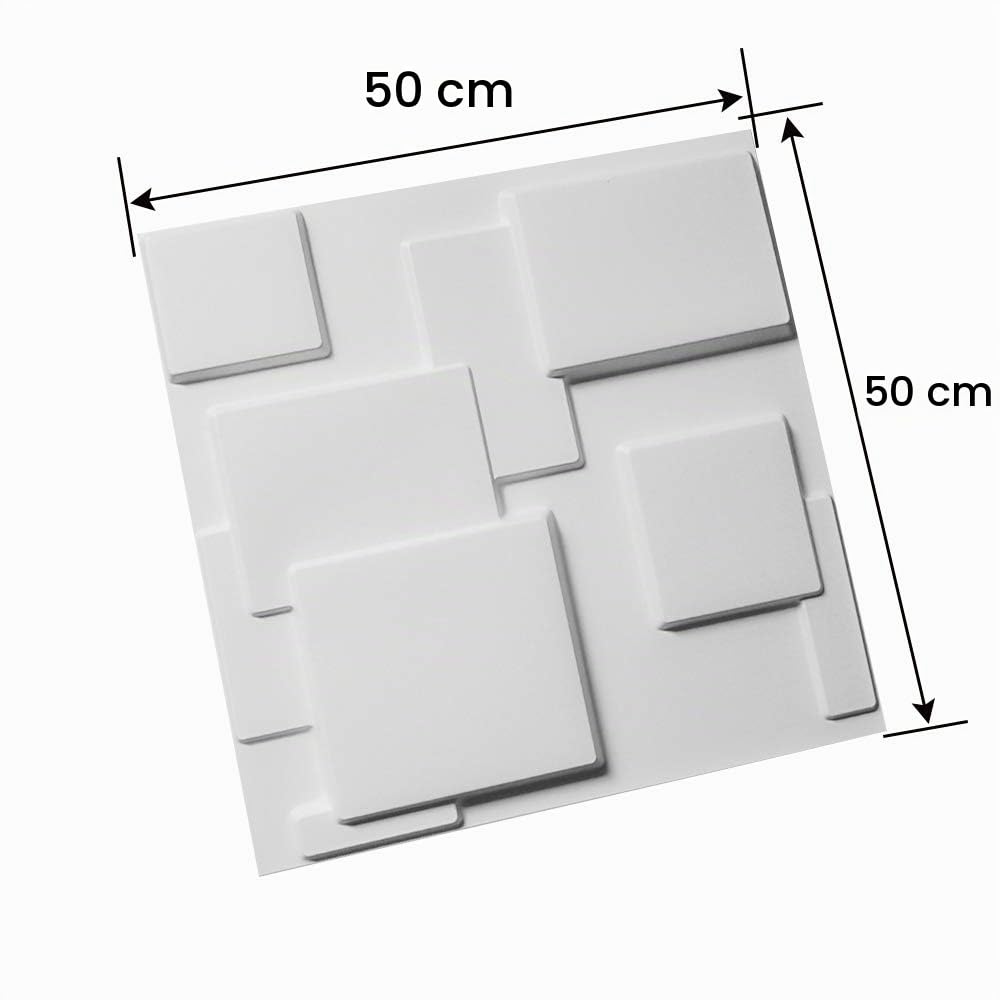 Art3d Paneles Decorativos 3D de PVC, Panel de Pared para Decoración Interior, Pared PVC Panel (12 piezas/3㎡)