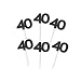 40th Birthday Cupcake Toppers (20 count) - Forty 40 Fortieth Anniversary Party Decoration Retirement (Black)
