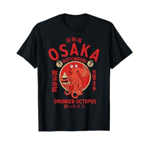 Osaka Japón Dotonbori Pulpo borracho Camiseta