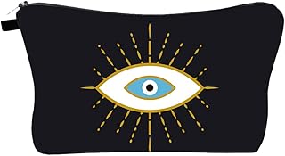 EXCEART Evil Eye Cosmetic Travel Bag Zipper Pouch Trave Makeup Organizer Toiletry Accessories Household Toiletry Bag Decorative Cosmetic Pouch Convenient Lady Makeup Case