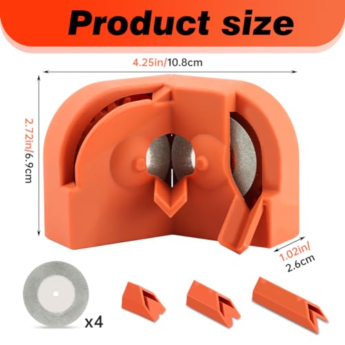 Drill Bits Grinding Sharpener, Multipurpose Universal Drill Bit Sharpener Tool with 4 Grinding Wheels for All Bits (5/64\'\'- 5/8\'\'), Compact Electric Drills for DIY Polishing Sharpening Tool - Thumbnail 2