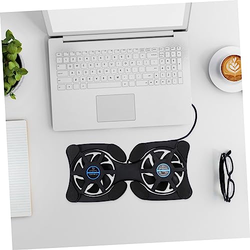 Cooler plegable portátil para laptop con doble ventilador USB miniatura 6