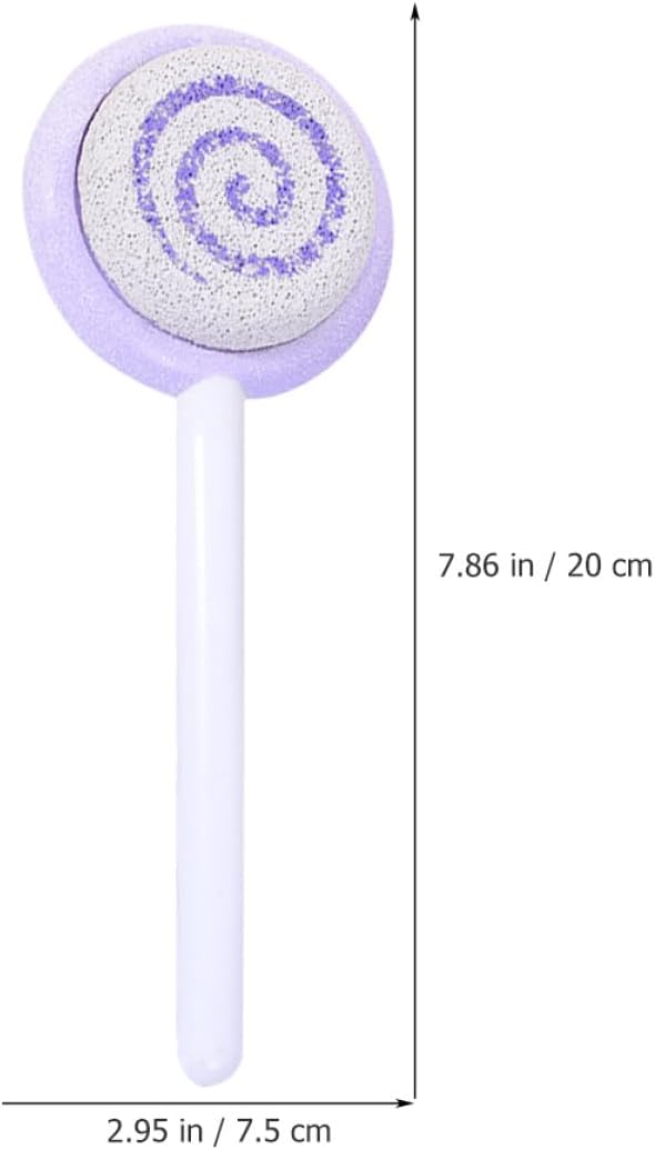 INOOMP 4pcs Double Sided Foot Files Callus Remover Pumice Stone Pedicure Tool for Dead Skin Removal with Handle, Multi-Color Pack for Home and Professional Foot Care