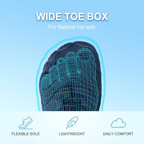 Image of Barefoot Shoes for Women & Men, Grounded Walking Hiking Barefoot Shoes, Wide Toe Box Non-Slip Water Athletic Footwear, Comfortable Vitality Barefoot Footwear, Trail Running Sneakers Unisex