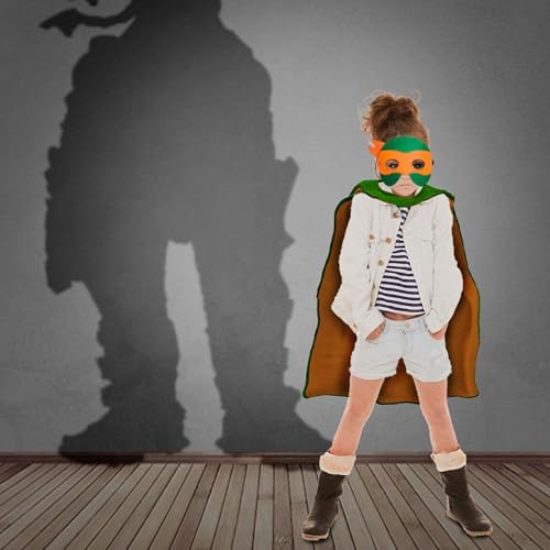 4 sets de capas y máscaras para niños de 4 a 12 años miniatura 5