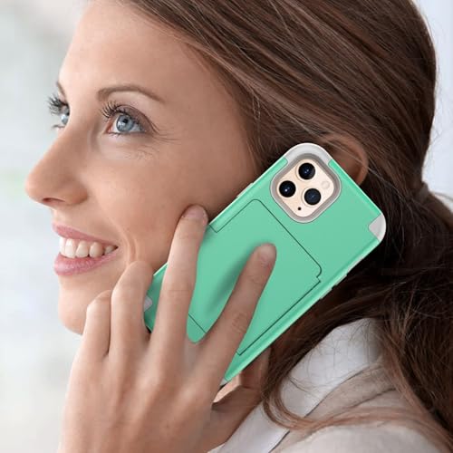 Étui portefeuille mince compatible iPhone 12 Pro Max bleu double couche antichoc premium - 5