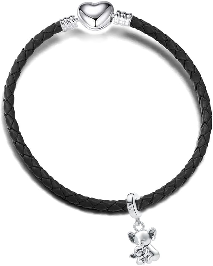 Elephant Charm Compatible with Pandora Bracelet Good Luck Lucky Mother Daughter Son Mom Dangle Animal Bead for Women - Image 4