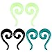 New 2026 2Pcs/Lot Acrylic Tail Spiral Ear Taper Stretcher Piercing Tribal Swirl Flesh Plug Hanger Expander Body Jewelry Fashion Trendy Accessories Creative Gift