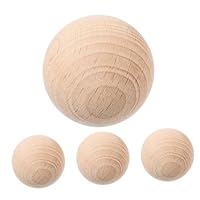 OSOLADY Bocce Ball Set for Boys and Girls and Adults 4pcs Wooden Bocce Balls 4.5cm Beech Wood Outdoor Leisure Sports Game