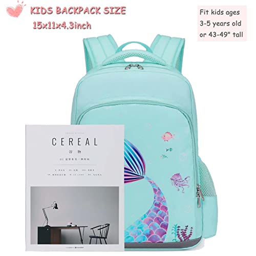 Octsky Backpack For Girls Kids School Backpacks With Lunch Box Mermaid Preschool Kindergarten Bookbag Set With Chest Strap (Mermaid Lake) #TOP3
