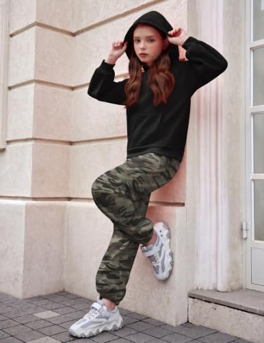 Image of Arshinet Girls 2 Piece Outfits Oversized Sweatshirt and Sweatpant Sweatsuit