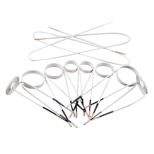 10pcs Induction Heater Coil Kit Accessories for Magnetic Induction Heater, 8 Coils & 2 Free Forming Induction Heater Wires, Heat Induction Heater Tool for Removing Rusty Bolts Nuts
