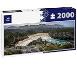 Lais Puzzle Playa de Cuevas del Mar en Nueva, Llanes Asturias 2000 Piezas Panorama