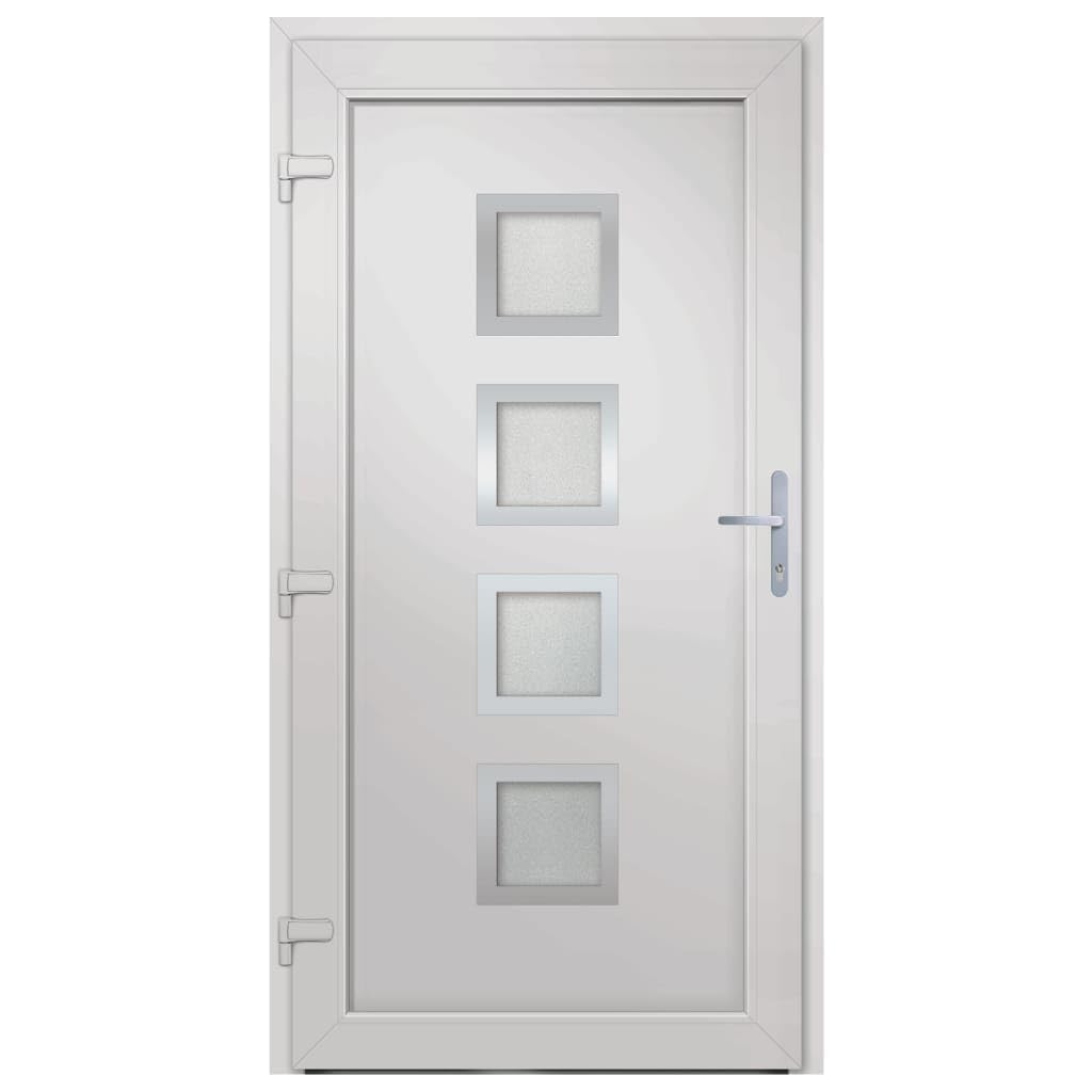 Porte d entrée Blanc 98x208 cm PVC