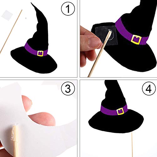 Halloween Photo Booth Props Kit, 34 Pieces Diy Vintage Scary Party Supplies With Vampire Skull Witch Photography Decoration Kit For Kids Adults Dress Up Accessories Costumes Props #TOP2