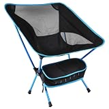 Machify Moon Chair, Leichter Faltbarer Campingstuhl mit hoher Rückenlehne, tragbar mit Tragetasche, Aluminiumrahmen, atmungsaktives Mesh, für Outdoor, Camping, Wandern, Blau