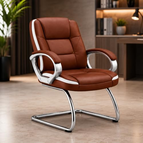 Image of Oakcraft Premium Ergonomic Office Chair - Adjustable Swivel Desk Chair with Lumbar Support & PU Leather Upholstery