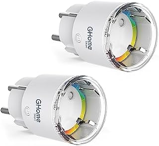 Usmart Najmniejsze gniazdko Wi-Fi Smart Alexa, 2,4 GHz, Wi-Fi, inteligentne akcesoria z pilotem zdalnego sterowania z Alexa Google Home, 2 sztuki, Białe