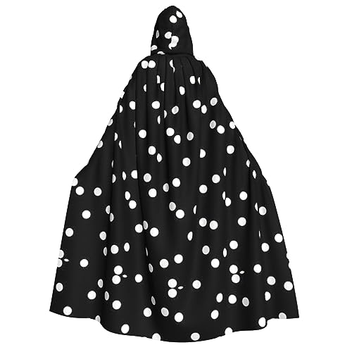 Cape à capuche pour cosplay cape adulte unisexe à pois confort festival