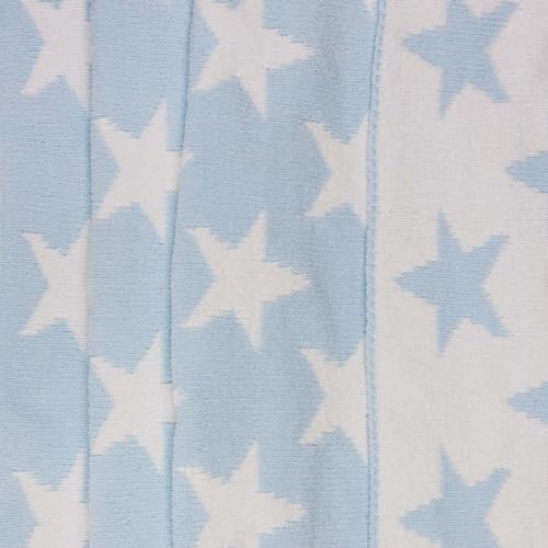 Image of Chenille Baby Blanket for Boys & Girls, Soft Plush Toddler Blanket, 40x30 Inches (Blue Stars)