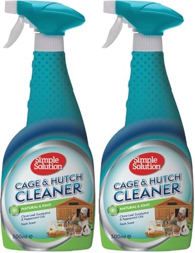 Simple Solution Limpiador natural Cage & Hutch, 500 ml (Paquete de 2)
