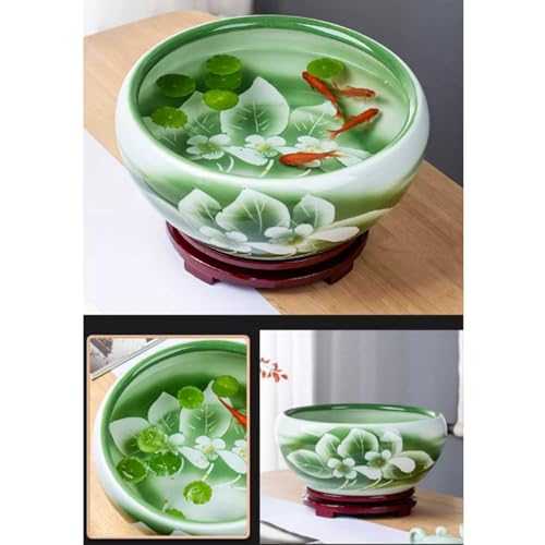 Pot de fleurs en céramique Fortune et bocal poisson idée cadeau