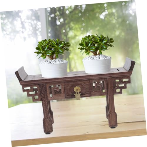 Présentoir en bois pour boutique et bar support décoratif de table rustique - 7
