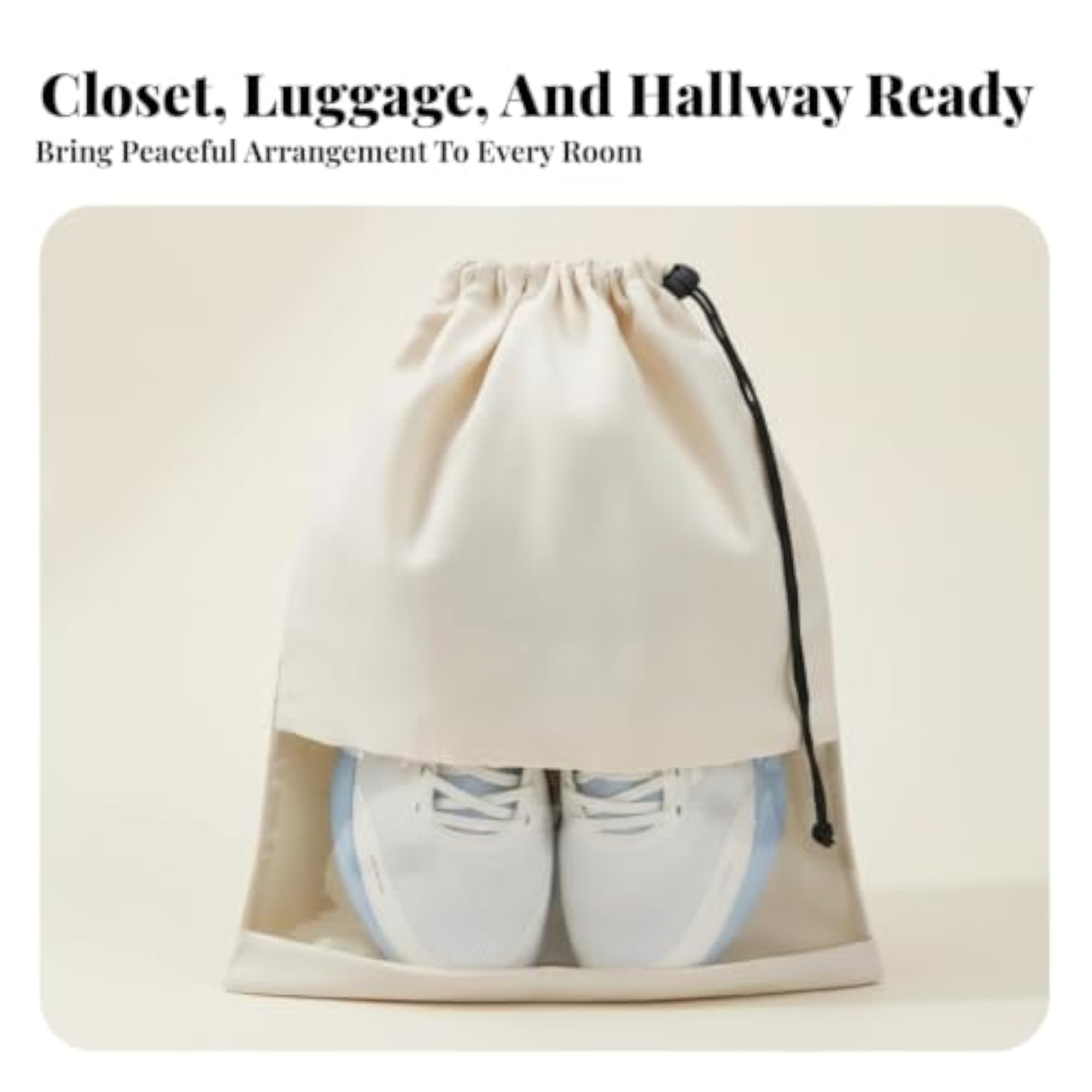 4 Pieces Dustproof Shoe Storage Bag with Clear Window