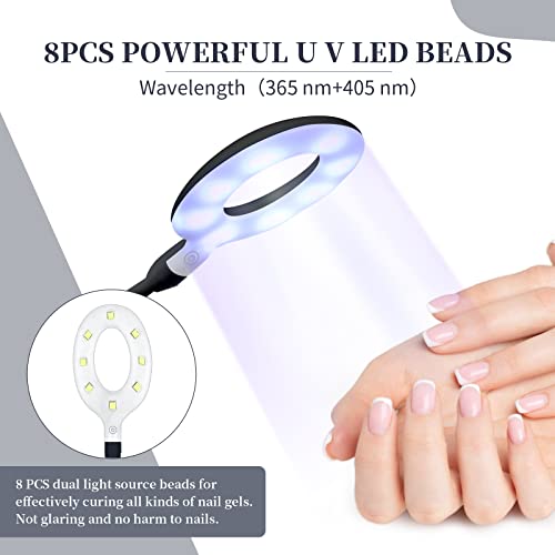 Saviland U V Light For Nails – 16W 2-In-1 Usb U V Led Nail Lamp With Securing Clip Curing & Lighting Rotatable Nail Dryer Flexible U V Nail Lamp Curing Nail Gel Polish For Home Diy Salon Use, Black #TOP4