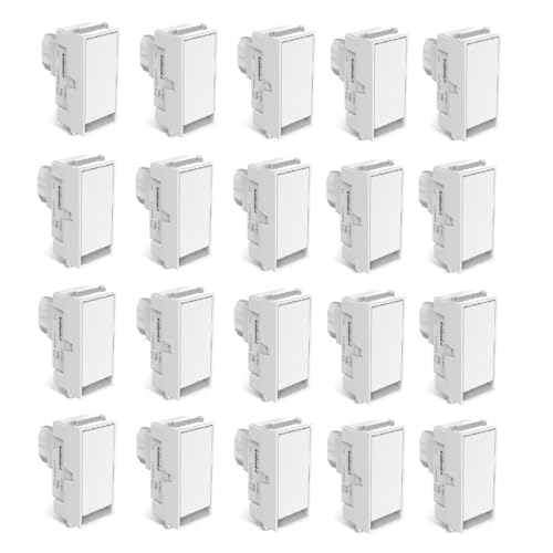 Image of Goldmedal Air Aero 10 Ampere Push Button One Way Switch, White - (Pack Of 20)
