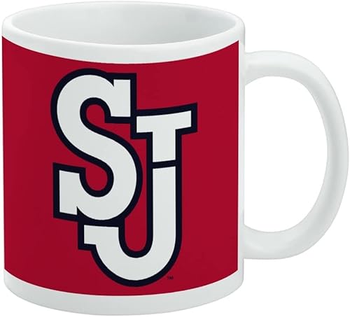 GRAPHICS & MORE St. John's University - Taza de café de cerámica con logotipo primario de la Universidad de San Juan, tazas de regalo novedosas para