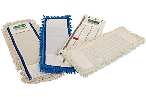 Juego de Mopa Profesional de 50 cm - 4 Fregonas para Suelos y Parqué | Incluye mopas de chenilla para limpieza en seco y húmedo, ideal para laminado, azulejos, plástico y gres porcelánico.