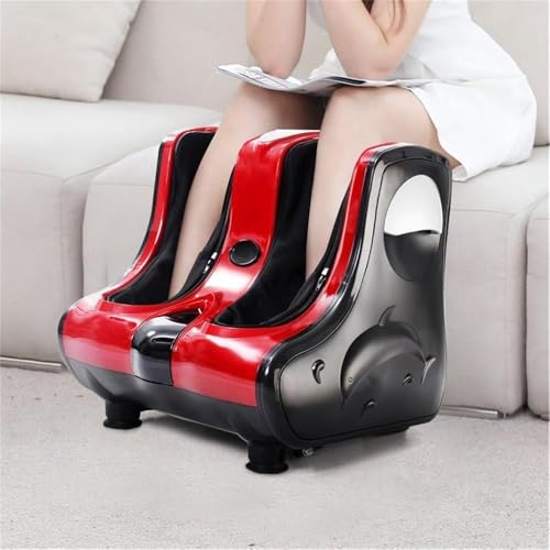 Masajeador Shiatsu para Pies, Pantorrillas y Piernas Pemberly Row, 19,7" x 17,7" x 17,7", construcción de plástico, acabado rojo, ajuste de velocidad, diseño ergonómico, funciones de calentamiento y amasado para relajación miniatura 2