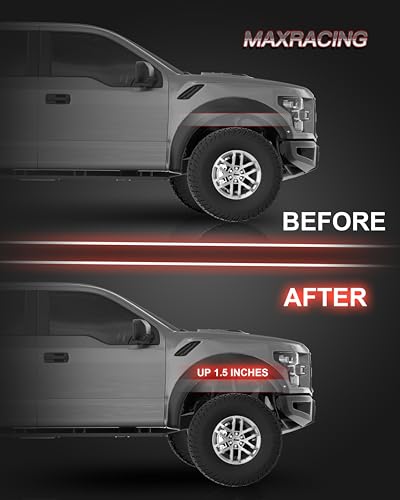 Image of Maxracing 1.5 inch Front Leveling Kit Strut Lift Spacers Compatible with 2007-2026 Chevy Silverado Avalanche Suburban Tahoe 1500 / GMC Sierra Yukon 1500 2WD /4WD