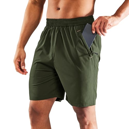 Short de course à pied séchage rapide léger avec poches zippées